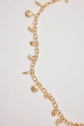 Starfish Charm Chain Belt Gold